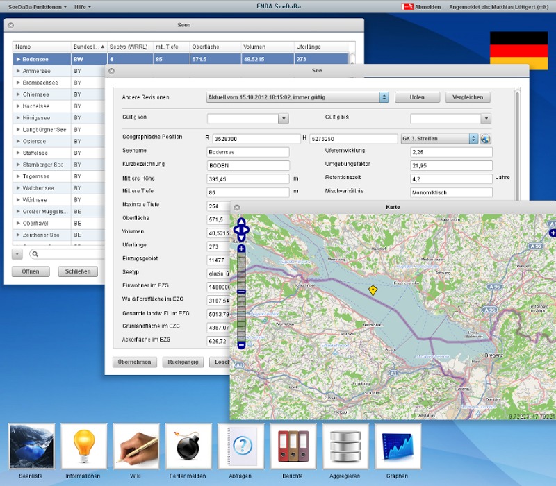 German Lake Database User Interface